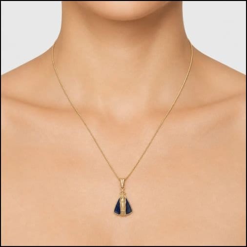 Colar pingente azul Ns.Aparecida - Foto 1
