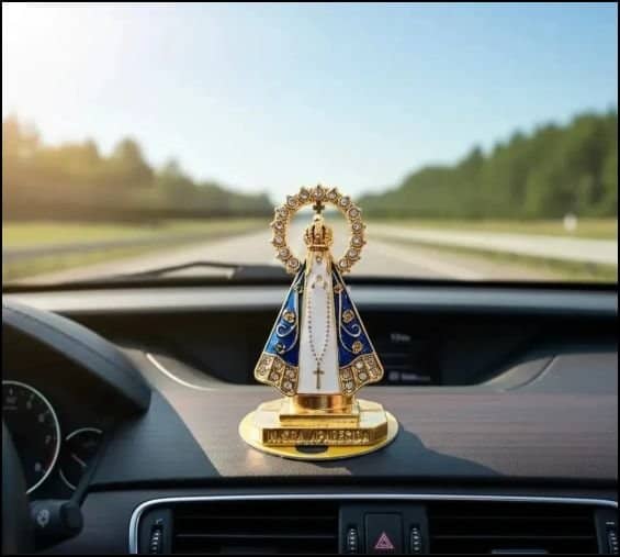 imagem Ns Aparecida painel de carro