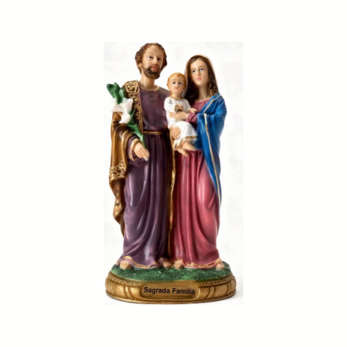 Imagem de Resina 20Cm - Sagrada Família - Base redonda - Modelo 01