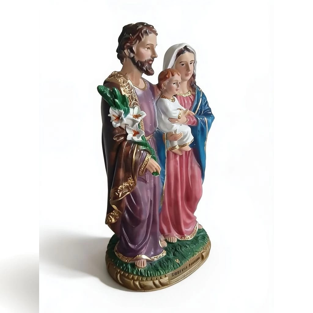 Imagem de Resina 20Cm - Sagrada Família - Base redonda - Modelo 01 - Foto 6